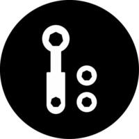 Quick Release Ratchet Tool Glyph Circle Inverted vector