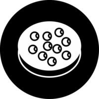 Streptococcus pyogenes Microbe Glyph Circle Inverted vector