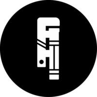 Adjustable Spanner Wrench Glyph Circle Inverted vector