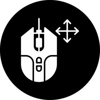 Drag and Move Object Glyph Circle Inverted vector