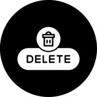 Delete Entry Button Glyph Circle Inverted vector