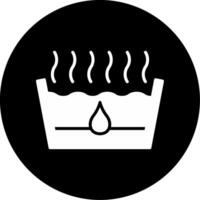 Boiling Steam Vapor Emission Glyph Circle Inverted vector