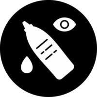 Anti Wrinkle Eye Cream Glyph Circle Inverted vector