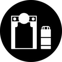 Departure Boarding Gate Glyph Circle Inverted vector