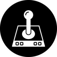 Classic Gaming Joystick Glyph Circle Inverted vector