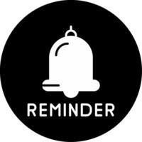 Friendly Reminder Message Glyph Circle Inverted vector