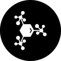 Molecular Structure Diagram Glyph Circle Inverted vector