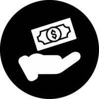 Personal Loan Application Form Glyph Circle Inverted vector