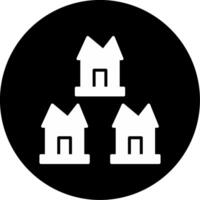 Market Saturation Risk Levels Glyph Circle Inverted vector
