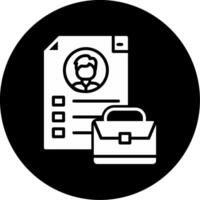 Digital Career Portfolio Preview Glyph Circle Inverted vector