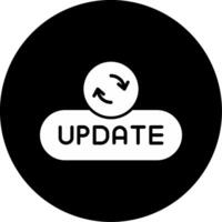 Update Record Button Glyph Circle Inverted vector