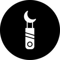 Crescent Jaw Wrench Glyph Circle Inverted vector