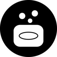 Natural Scented Bar Soap Glyph Circle Inverted vector