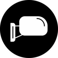 Exterior Side Mirror Glyph Circle Inverted vector