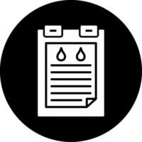 Environmental Water Quality Report Glyph Circle Inverted vector