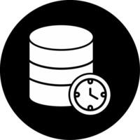 Connection Timeout Error Glyph Circle Inverted vector