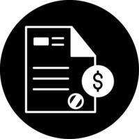 Automatically Generated Client Invoice Glyph Circle Inverted vector