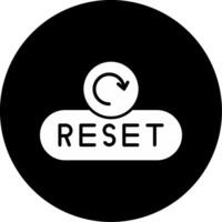 Reset Form Button Glyph Circle Inverted vector