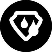 Save Fresh Water Icon Glyph Circle Inverted vector