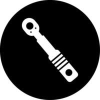 Precision Torque Wrench Glyph Circle Inverted vector