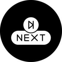 Next Step Button Glyph Circle Inverted vector