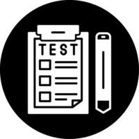 Pre Employment Test Icon Glyph Circle Inverted vector