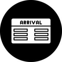 Electronic Arrival Board Glyph Circle Inverted vector
