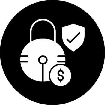 Predefined Fixed Price Project Glyph Circle Inverted vector