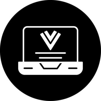 Vue js Web Framework Glyph Circle Inverted vector