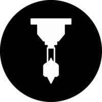 Multi Size Drill Bits Set Glyph Circle Inverted vector