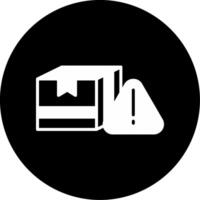 Product Manufacturing Error Detection Glyph Circle Inverted vector