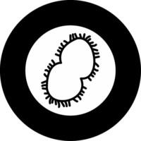 Neisseria meningitidis Meningitis Pathogen Glyph Circle Inverted vector