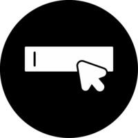 Soft Button Press Glyph Circle Inverted vector