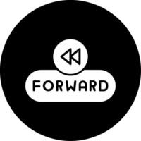 Forward Navigation Button Glyph Circle Inverted vector