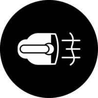 Rear Fog Light Symbol Glyph Circle Inverted vector