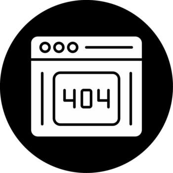 general http protocolo error glifo circulo invertido vector