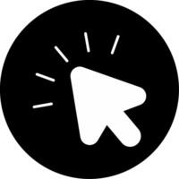 Hover Mouse Over Element Glyph Circle Inverted vector
