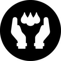 Conservation Based Save Water Sign Glyph Circle Inverted vector