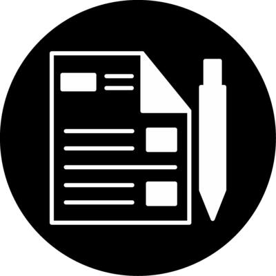 Organized Freelance Task List Glyph Circle Inverted