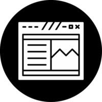 Sticky Page Header Section Glyph Circle Inverted vector
