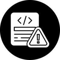 JavaScript Execution Error Glyph Circle Inverted vector