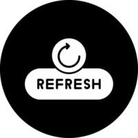 Refresh Page Button Glyph Circle Inverted vector