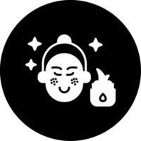 Age Defying Skin Cream Glyph Circle Inverted vector