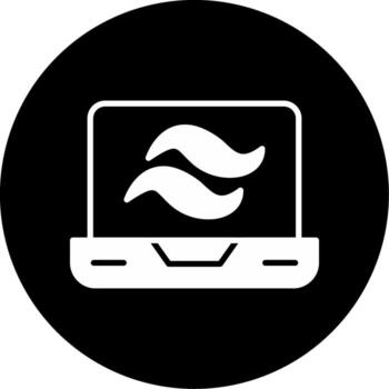 viento de cola utilidad clase sábana glifo circulo invertido vector