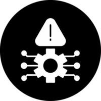 Unexpected Technological System Error Glyph Circle Inverted vector