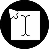 Type Using Keyboard Glyph Circle Inverted vector