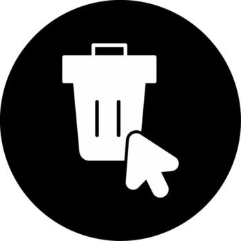 Eliminar seleccionado contenido glifo circulo invertido vector