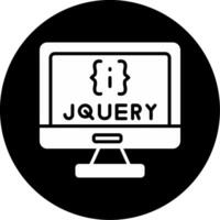 jQuery DOM Manipulation Script Glyph Circle Inverted vector