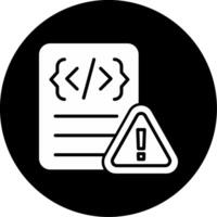 Script Runtime Error Glyph Circle Inverted vector