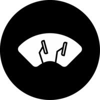 Automatic Windshield Wipers Glyph Circle Inverted vector